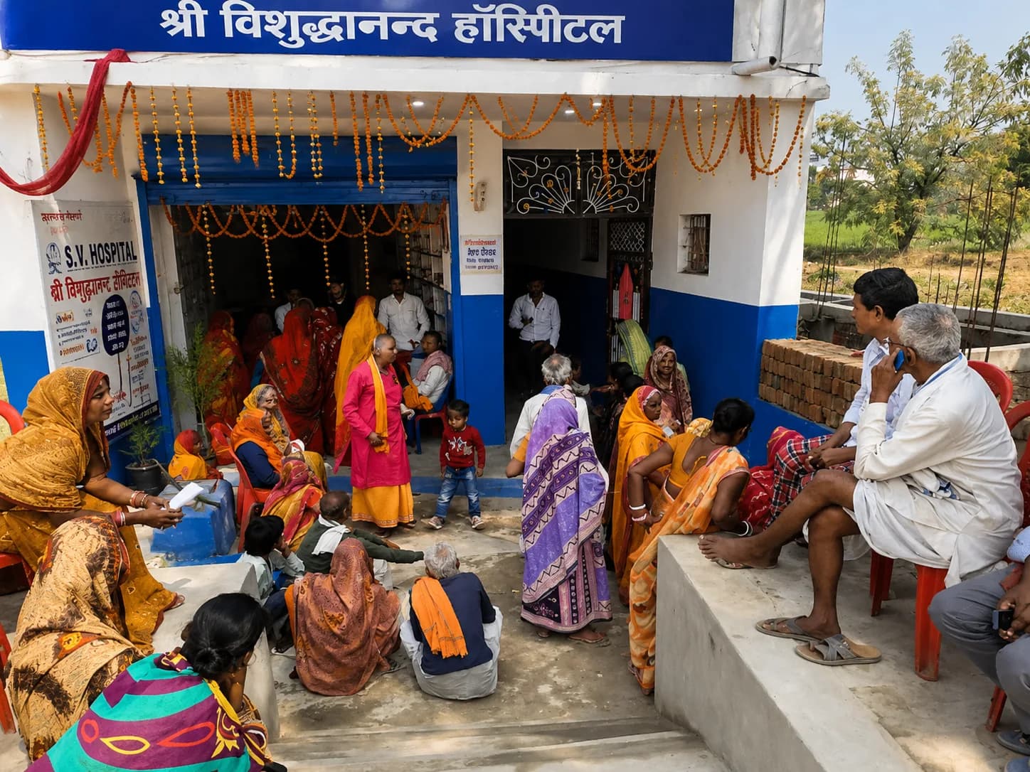 Rural healthcare outreach by Sri Vishudhanand Hospital.